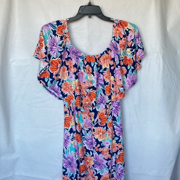 Ellen weaver dress floral print colorful pattern boho casual party size 3X - Picture 13 of 17